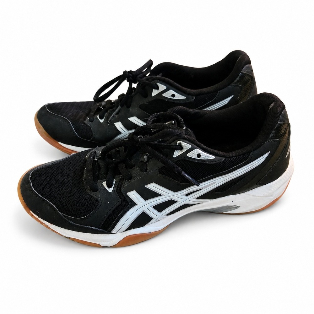 Asics Shoes Women 8.5 Black Gel Rocket 10 Running Sneakers Mesh Indoor 1072A056